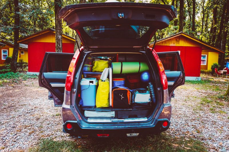 travel-car-camping-luggage-packed-full | car camping tips