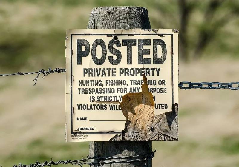 Private property sign posted | What is the hunters role in wildlife conservation?
