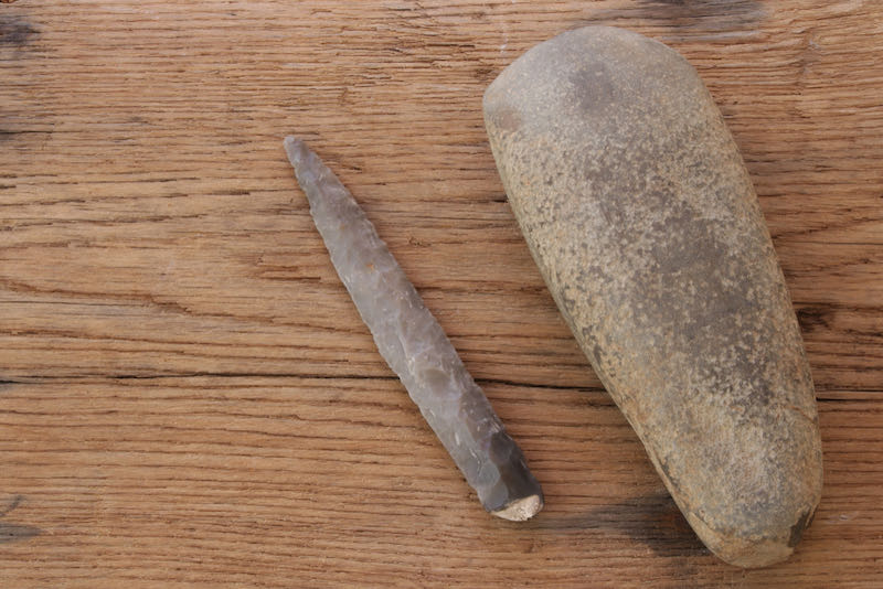 stone age tool, ax head and arrowhead | paleolithic stone tools