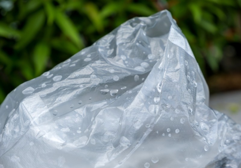 water droplets plastic bags | rain water harvesting